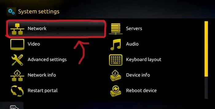 mag3 MAG Box Network Settings