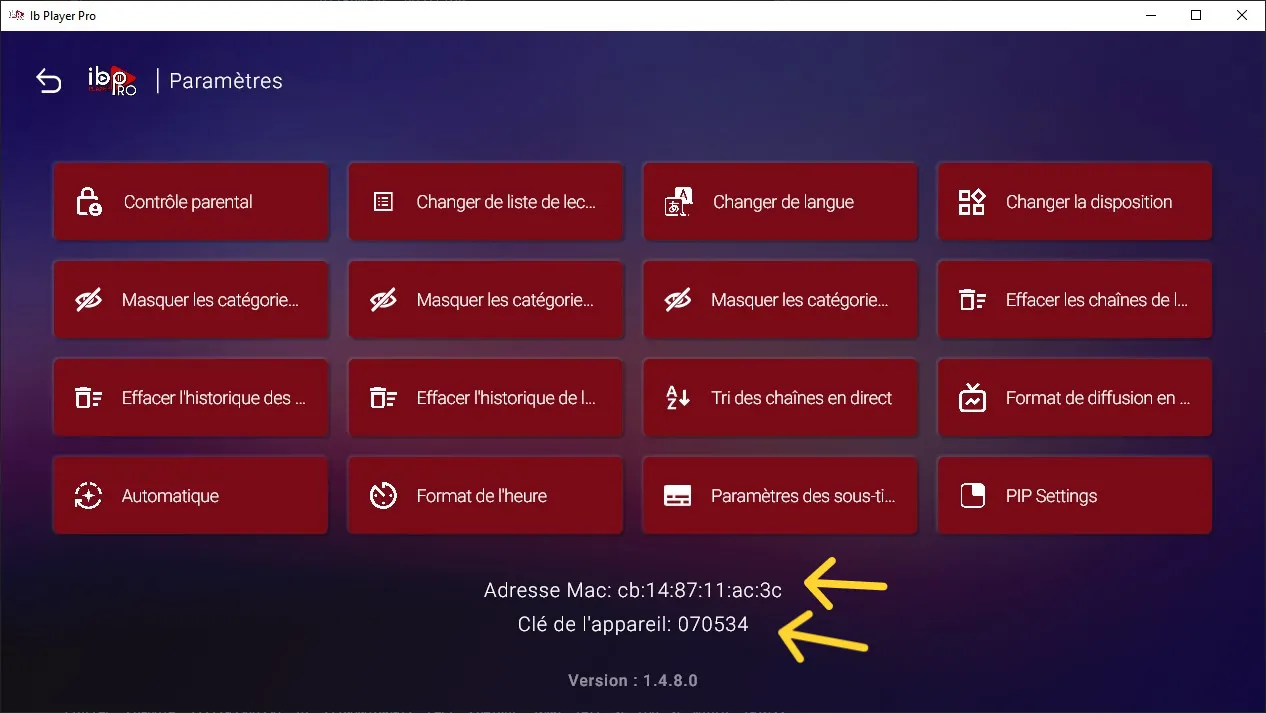 winmac2 IBO Player Settings on Windows/Mac